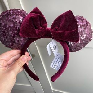 Purple Burgundy Disney Ears NWT